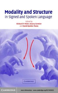 Produktbild: Modality and Structure in Signed and Spoken Languages