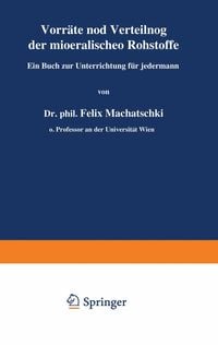 Produktbild: Vorr&auml;te und Verteilung der mineralischen Rohstoffe