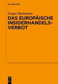 Produktbild: Das Europ&auml;ische Insiderhandelsverbot