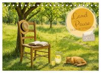Produktbild: Land Pause - Ein Jahr im Cottagegarten (Tischkalender 2027 DIN A5 quer), CALVENDO Monatskalender