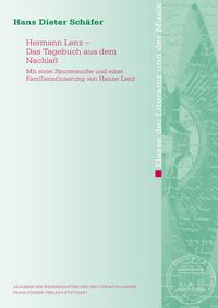 Produktbild: Hermann Lenz - Das Tagebuch aus dem Nachla&szlig;