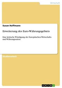 Produktbild: Erweiterung des Euro-W&auml;hrungsgebiets