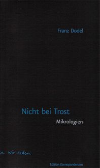 Produktbild: Nicht bei Trost. Mikrologien