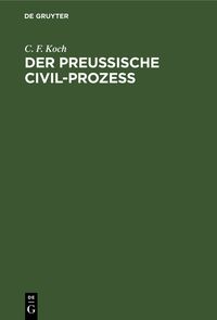 Produktbild: Der preussische Civil-Prozess