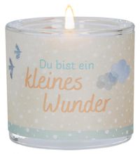 Produktbild: Glaswindlicht zur Geburt - Du bist ein kleines Wunder