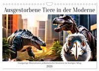 Produktbild: Ausgestorbene Tiere in der Moderne (Wandkalender 2026 DIN A4 quer), CALVENDO Monatskalender