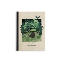 Produktbild: Matabooks &ndash; Nachhaltiges A6 Notizbuch/Skizzenbuch/Tagebuch/Bullet Journal/Schreibheft aus Graspapier &ndash; Steifbroschur Dahara Farbe: Rainy Green