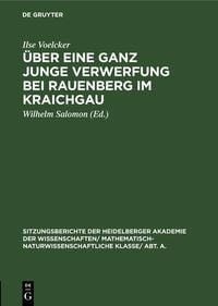 Produktbild: &Uuml;ber eine ganz junge Verwerfung bei Rauenberg im Kraichgau