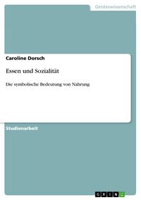 Produktbild: Essen und Sozialit&auml;t