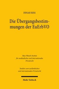 Produktbild: Die &Uuml;bergangsbestimmungen der EuErbVO