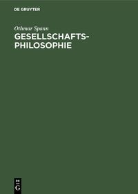 Produktbild: Gesellschaftsphilosophie