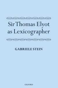 Produktbild: Sir Thomas Elyot as Lexicographer