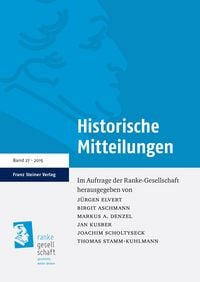 Produktbild: Historische Mitteilungen 27 (2015)
