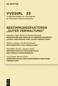 Produktbild: Bestimmungsfaktoren "guter Verwaltung"