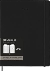 Produktbild: Moleskine 12 Monate Pro Wochen Notizkalender 2027, Pro XL, 1 Wo = 2 Seiten, vertikal, Spalten f&uuml;r Notizen, fester Einband, Schwarz<BR>