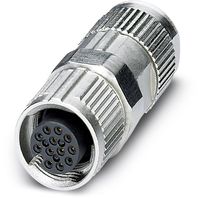 Produktbild: Phoenix Contact 1559631 Sensor-/Aktor-Steckverbinder, unkonfektioniert M12 Buchse, gerade Polzahl Sensoren: 12 1 St.