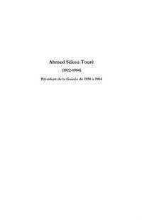 Produktbild: Ahmed sekou toure (1922-1984) president de la guinee - tome
