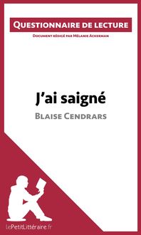 Produktbild: J'ai saign&eacute; de Blaise Cendrars