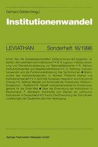Produktbild: Institutionenwandel
