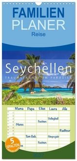Produktbild: Familienplaner 2027 - Seychellen Traumstr&auml;nde im Paradies mit 5 Spalten (Wandkalender, 21 x 45 cm) CALVENDO
