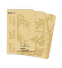 Produktbild: Dreier-Set mit handgefertigten Notizb&uuml;chlein: Japanische Holzschnitte