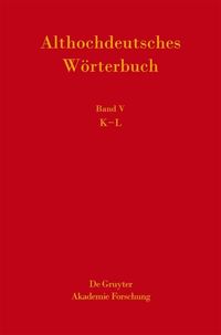 Produktbild: Althochdeutsches Wörterbuch / K-L