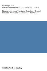 Produktbild: Soziale Probleme und soziale Kontrolle