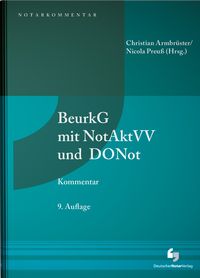 Bild vom Artikel BeurkG mit NotAktVV und DONot vom Autor Dirk Piegsa