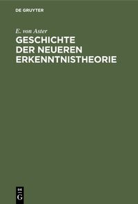 Produktbild: Geschichte der Neueren Erkenntnistheorie
