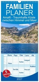 Produktbild: Familienplaner 2027 - Amalfi - Traumhafte K&uuml;ste zwischen Himmel und Meer mit 5 Spalten (Wandkalender, 21 x 45 cm) CALVENDO