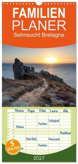 Produktbild: Familienplaner 2027 - Sehnsucht Bretagne mit 5 Spalten (Wandkalender, 21 x 45 cm) CALVENDO