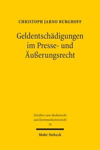 Produktbild: Geldentsch&auml;digungen im Presse- und &Auml;u&szlig;erungsrecht