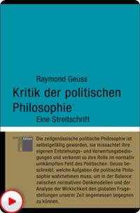 Produktbild: Kritik der politischen Philosophie