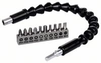 Produktbild: Bosch Accessories 2608522377 Bit-Set 11teilig Schlitz, Kreuzschlitz Pozidriv, Kreuzschlitz Phillips, Innen-Sechsrund (TX), Innen-Sechskant