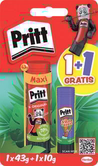 Produktbild: Pritt BTS Designstifte, Klebestifte 143g + 110 g, Blisterkarte