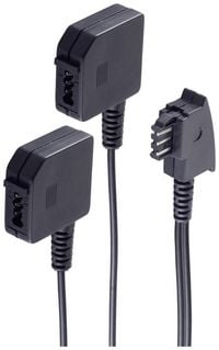 Produktbild: Shiverpeaks Telefon (analog) Adapter [1x TAE-F-Stecker - 2x TAE-F-Buchse] 0.2m Schwarz