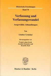 Produktbild: Verfassung und Verfassungswandel.