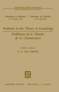 Produktbild: Problems in the Theory of Knowledge / Probl&egrave;mes de la th&eacute;orie de la connaissance