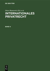Produktbild: Internationales Privatrecht / Internationales Privatrecht. Band 4