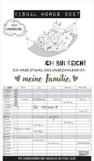 Produktbild: Visual Words Familienplaner 2027