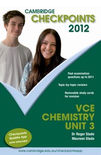 Produktbild: Slade, R: Cambridge Checkpoints VCE Chemistry Unit 3 2012