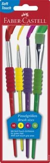 Produktbild: Faber-Castell Pinsel 4er Set mit Softgriffstück BK