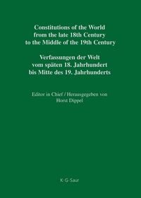 Produktbild: National Constitutions, Constitutions of the German States (Anhalt-Bernburg - Baden). Nationale Verfassungen, Verfassungen der deutschen Staaten (Anha