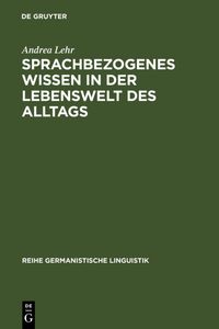 Produktbild: Sprachbezogenes Wissen in der Lebenswelt des Alltags