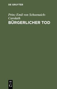 Produktbild: B&uuml;rgerlicher Tod