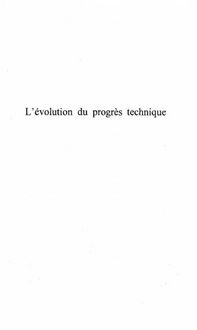 Produktbild: L'evolution Du Progres Technique a L'aube Du Nouveau Siecle