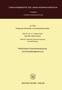 Produktbild: Hierarchische Unternehmensplanung und Informationsgewinnung