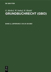 Produktbild: &sect;&sect; 20-28 GBO