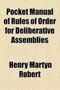 Produktbild: Pocket Manual of Rules of Order for Deliberative Assemblies