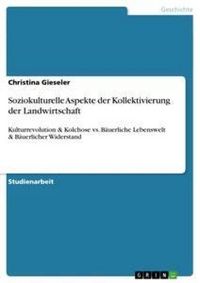 Produktbild: Soziokulturelle Aspekte der Kollektivierung der Landwirtschaft